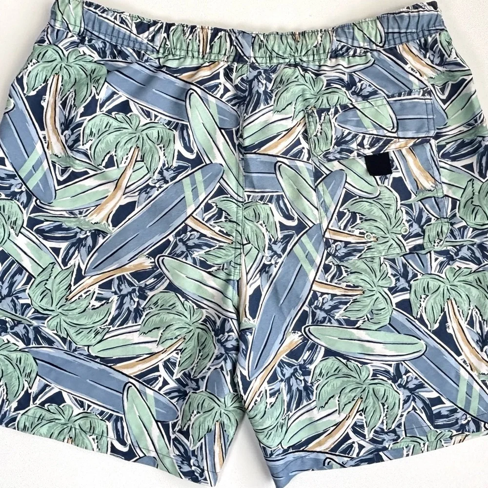 Vineyard Vines Tropical Surfboard Palm Tree Print Swim Board Shorts Size‎ Small